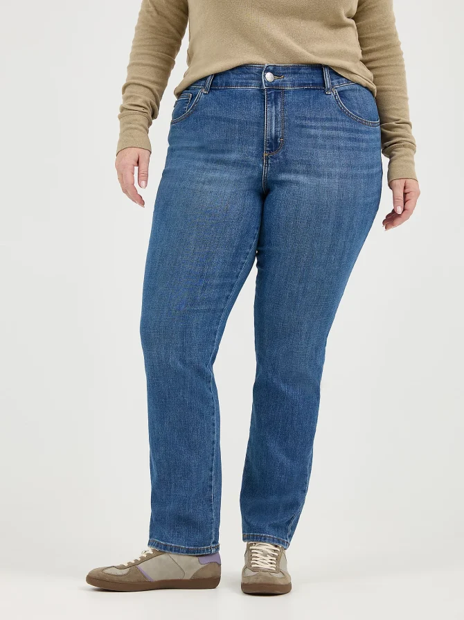 Women’s Stretch Relaxed Fit Straight Leg Jean (Plus) - Image 2