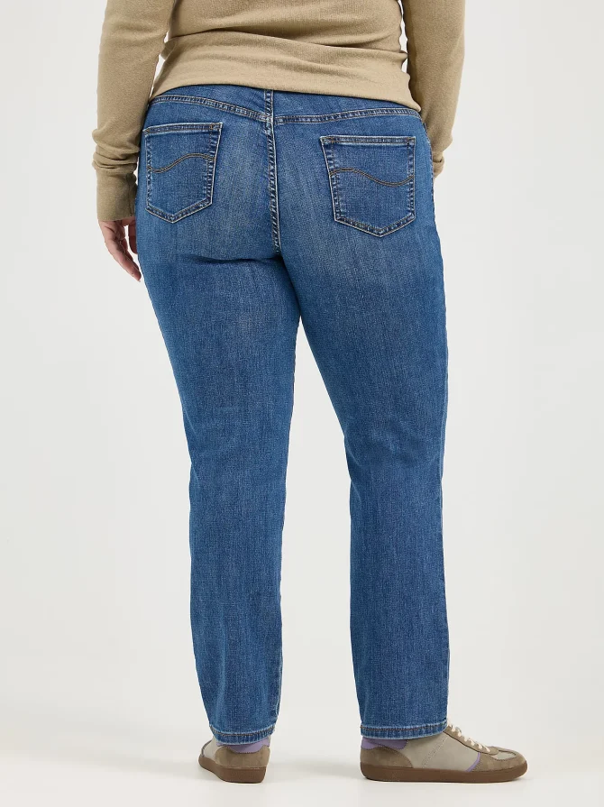 Women’s Stretch Relaxed Fit Straight Leg Jean (Plus) - Image 3