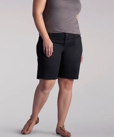 Women’s Relaxed Fit Avey Knitwaist Cargo Bermuda (Plus)