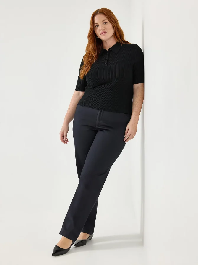 Women's Wrinkle Free Relaxed Fit Straight Leg Pant (Plus) - Image 7
