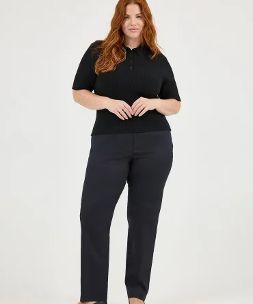 Women's Wrinkle Free Relaxed Fit Straight Leg Pant (Plus)